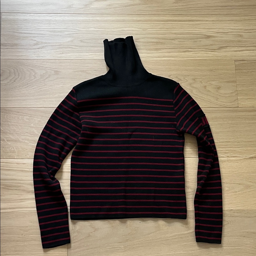 JPG JEANS Striped Black and Red Sweater